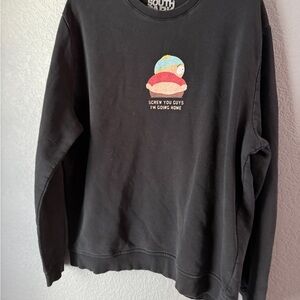 Black Sweatshirt with Cartoon Graphic